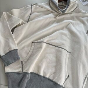 J. Crew Cream and Gray Sweatshirt